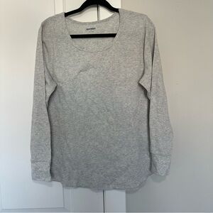 Old Navy Light Gray Thermal Long Sleeve Tee
